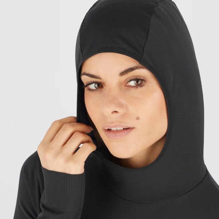 Sudaderas Salomon Essential Seamless Mujer Negros | MX YLQM306